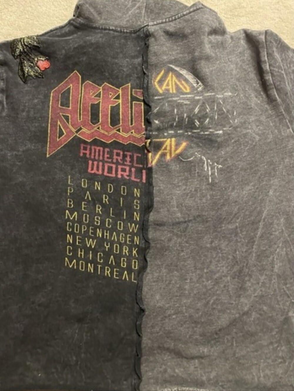 Affliction Live Fast Embroidered Rose Hoodie L - Picture 7 of 7